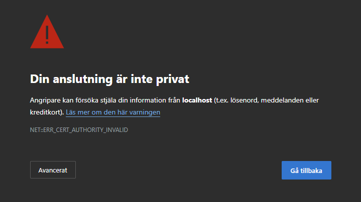 untrusted certificates